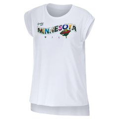 NHL Minnesota Wild WEAR by Erin Andrews Women's Greetings From Muscle T-Shirt - White