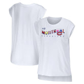 NHL Montreal Canadiens WEAR by Erin Andrews Women's Greetings From Muscle T-Shirt - White