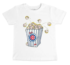Chicago Cubs Tiny Turnip Youth Popcorn T-Shirt - White T-shirts
