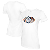 Detroit Tigers Tiny Turnip Women's Prism Arrows T-Shirt - White T-shirts