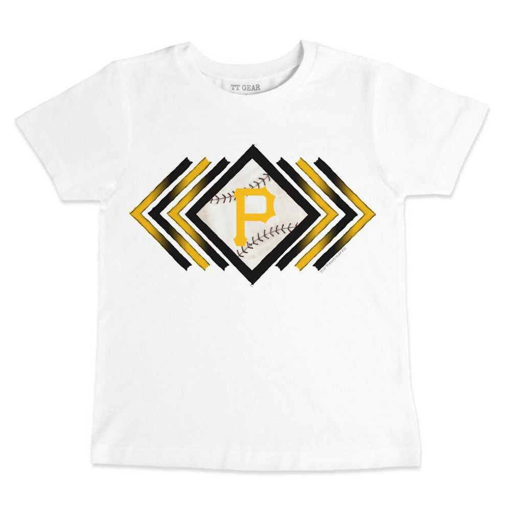 Pittsburgh Pirates Tiny Turnip Youth Prism Arrows T-Shirt - White T-shirts