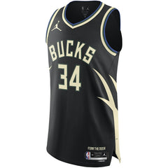 NBA Giannis Antetokounmpo Milwaukee Bucks Jordan Brand Authentic Player Jersey - Statement Edition - Black cheap