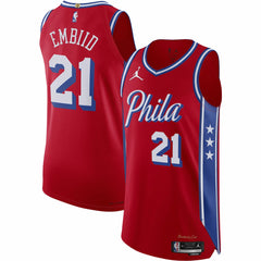 NBA Joel Embiid Philadelphia 76ers Jordan Brand Authentic Player Jersey - Statement Edition - Red outlet