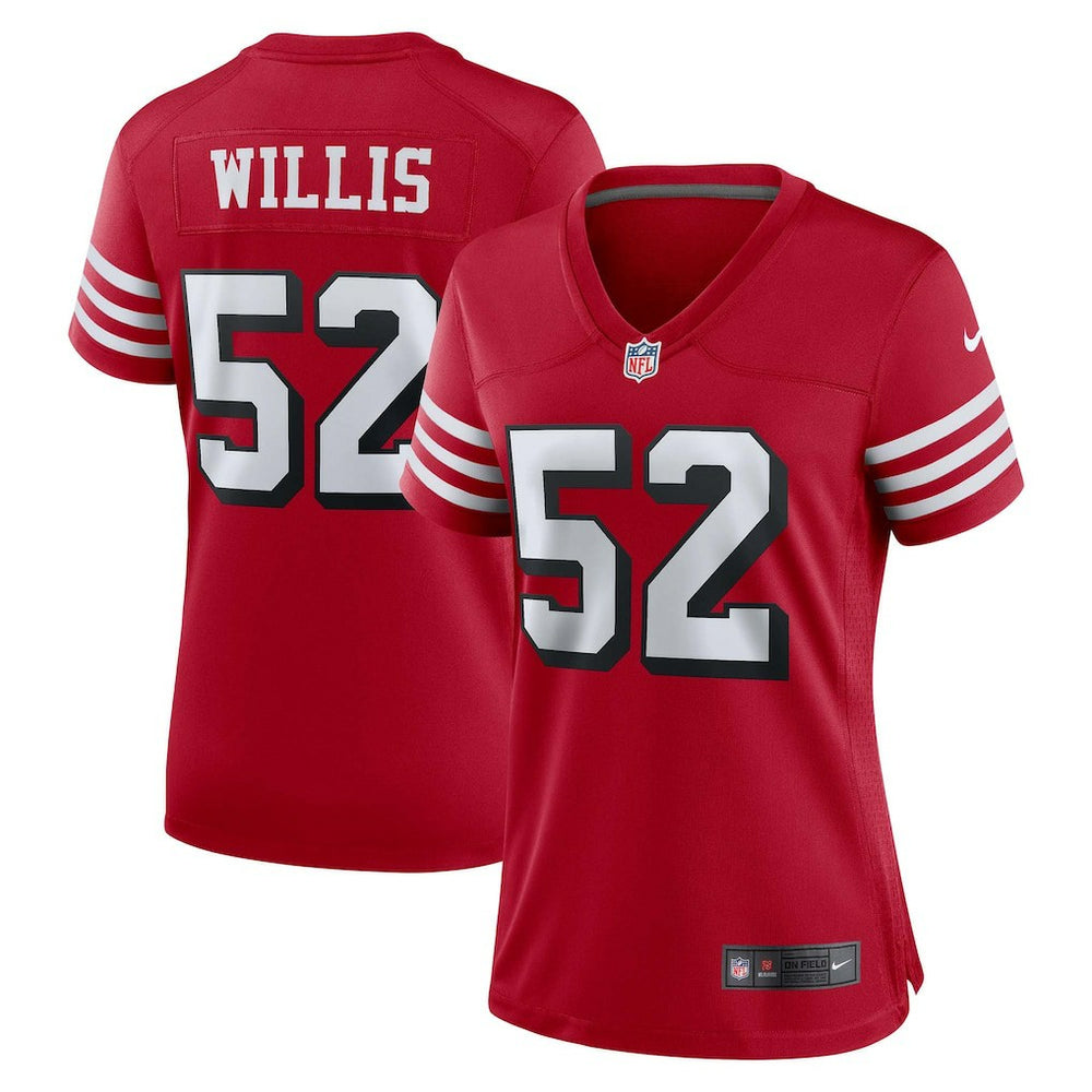 NFL Patrick Willis San Francisco 49ers Women's Alternate Game Jersey - Scarlet