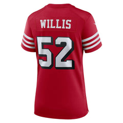 NFL Patrick Willis San Francisco 49ers Women's Alternate Game Jersey - Scarlet