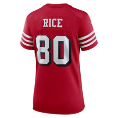NFL Jerry Rice San Francisco 49ers Women's Alternate Game Jersey - Scarlet