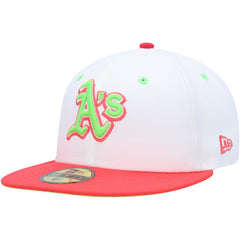 Athletics New Era 40th Anniversary Strawberry Lolli 59FIFTY Fitted Hat - White/Coral Hats