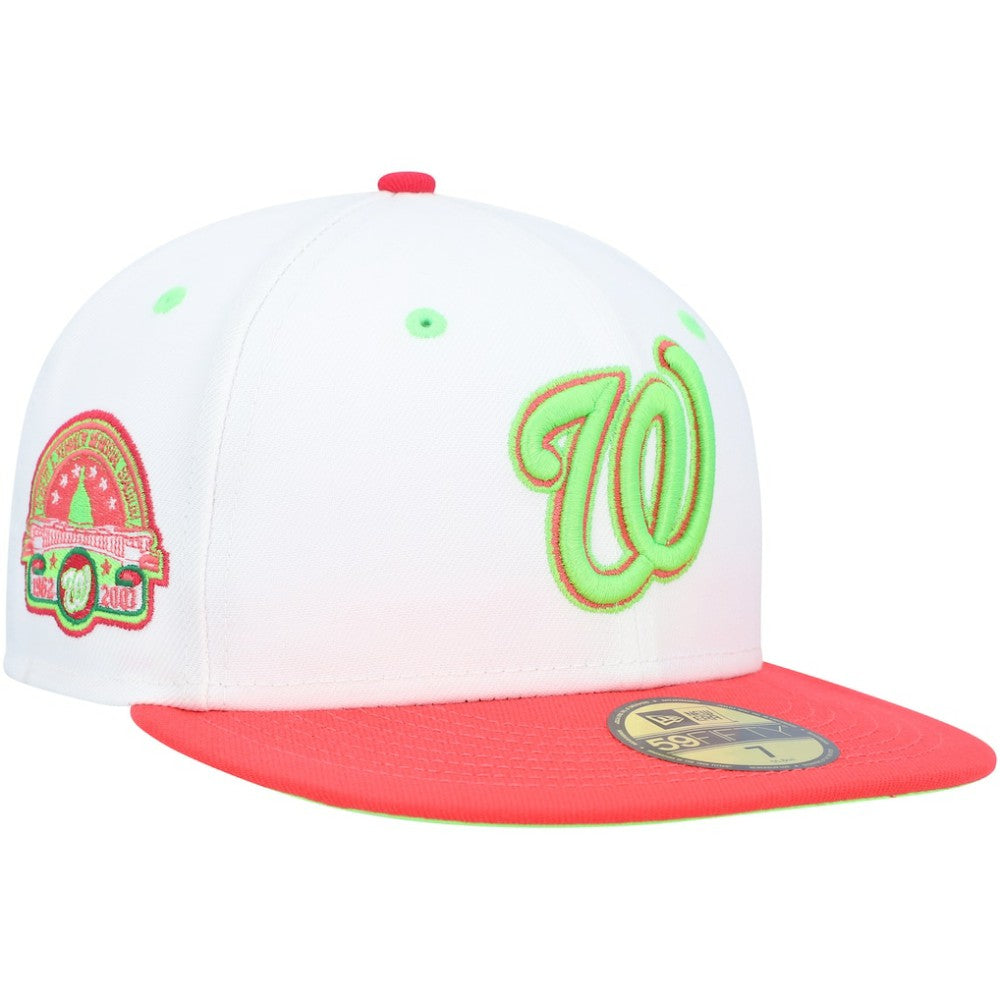 Washington Nationals New Era Robert F. Kennedy Memorial Stadium Strawberry Lolli 59FIFTY Fitted Hat - White/Coral Hats