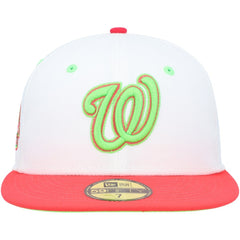 Washington Nationals New Era Robert F. Kennedy Memorial Stadium Strawberry Lolli 59FIFTY Fitted Hat - White/Coral Hats