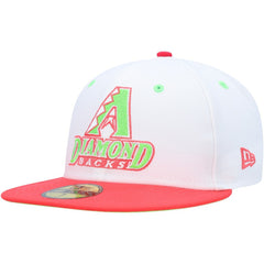 Arizona Diamondbacks New Era 1998 Inaugural Season Strawberry Lolli 59FIFTY Fitted Hat - White/Coral Hats