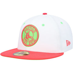 Boston Red Sox New Era Fenway Park 100th Anniversary Strawberry Lolli 59FIFTY Fitted Hat - White/Coral Hats