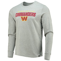 Washington Commanders '47 Traction Super Rival Long Sleeve T-Shirt Heathered Gray
