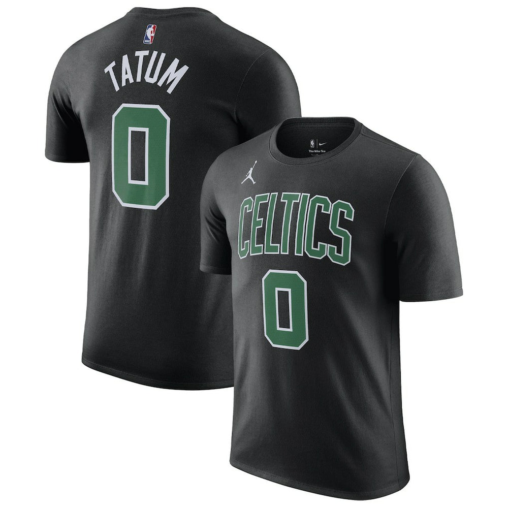 Jayson Tatum Boston Celtics Jordan Brand 2022/23 Statement Edition Name & Number T-Shirt Black