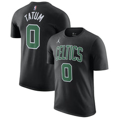 Jayson Tatum Boston Celtics Jordan Brand 2022/23 Statement Edition Name & Number T-Shirt Black