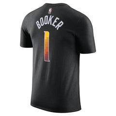 Devin Booker Phoenix Suns Jordan Brand 2022/23 Statement Edition Name & Number T-Shirt Black