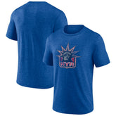 NHL New York Rangers Wraparound Tri-Blend T-Shirt - Blue
