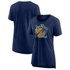 NHL Florida Panthers Women's Slow Whistle Tri-Blend T-Shirt - Navy