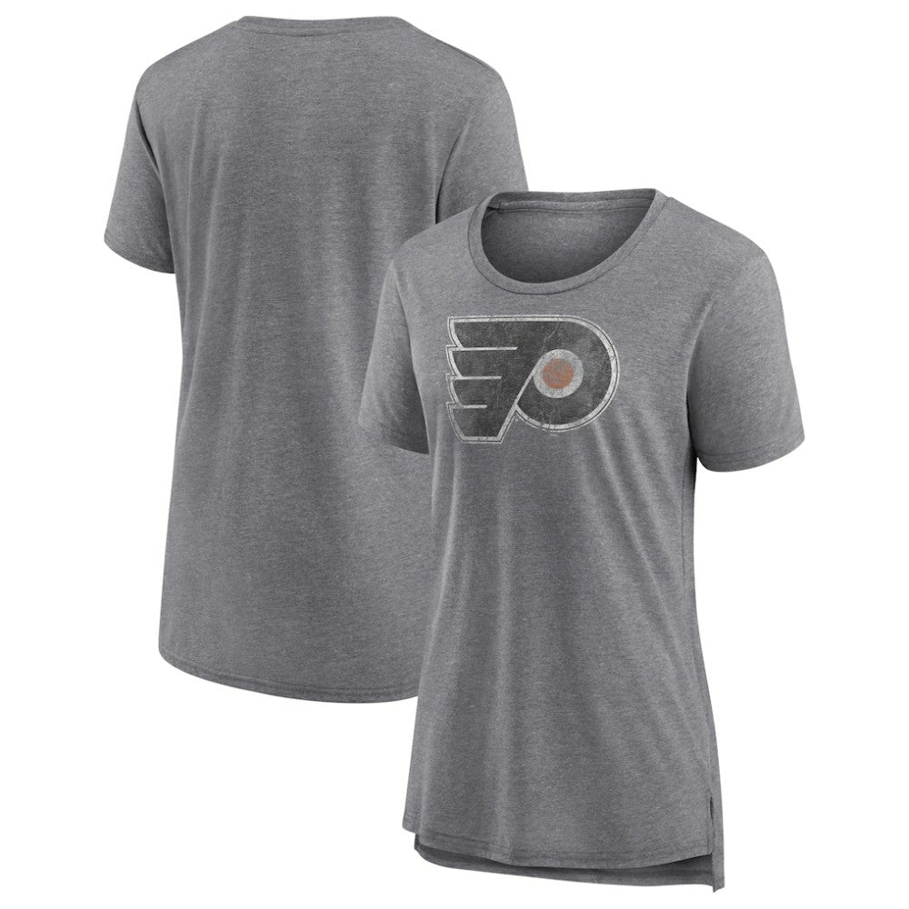 NHL Philadelphia Flyers Women's Slow Whistle Tri-Blend T-Shirt - Gray