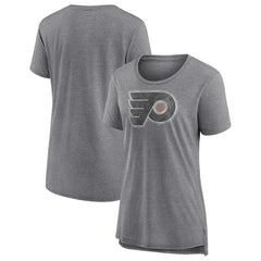 NHL Philadelphia Flyers Women's Slow Whistle Tri-Blend T-Shirt - Gray