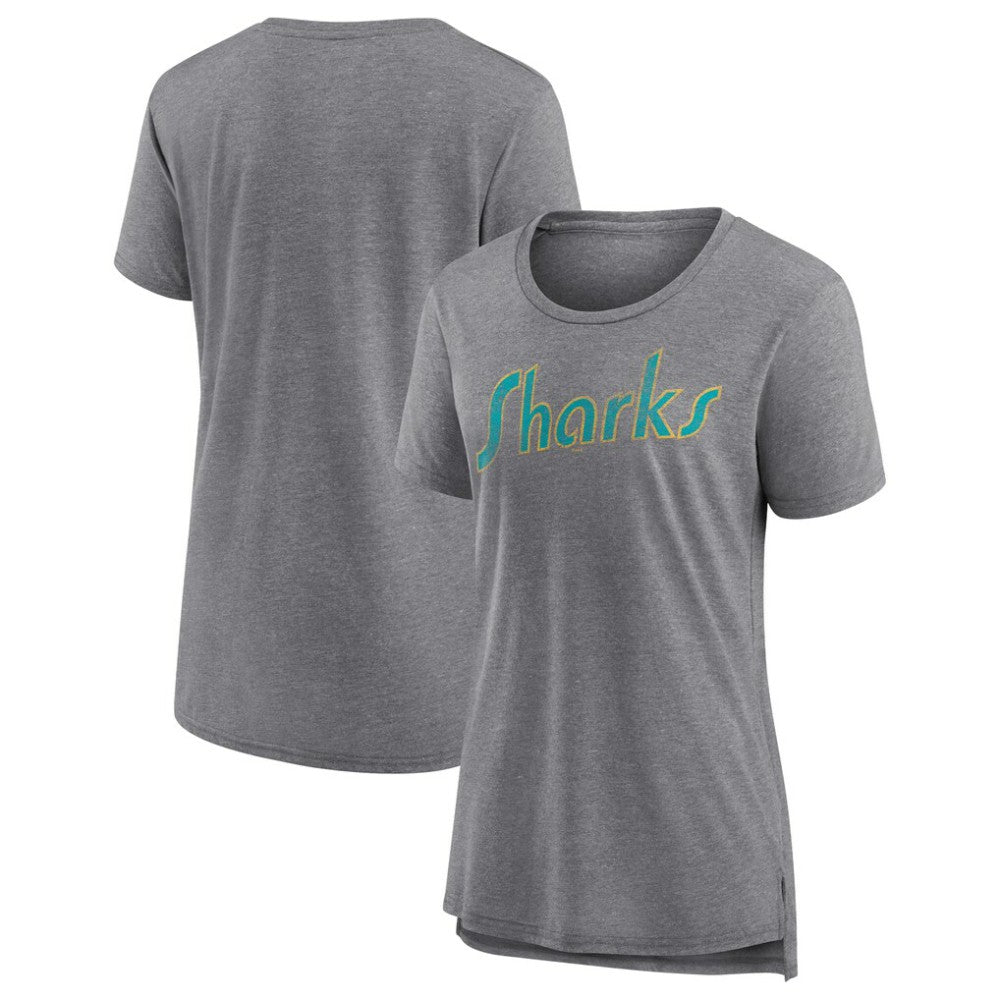NHL San Jose Sharks Women's Slow Whistle Tri-Blend T-Shirt - Gray
