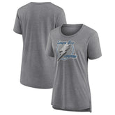 NHL Tampa Bay Lightning Women's Slow Whistle Tri-Blend T-Shirt - Gray