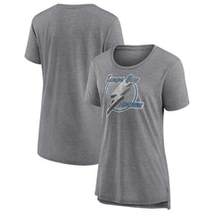 NHL Tampa Bay Lightning Women's Slow Whistle Tri-Blend T-Shirt - Gray