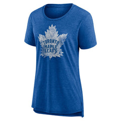 NHL Toronto Maple Leafs Women's Slow Whistle Tri-Blend T-Shirt - Blue
