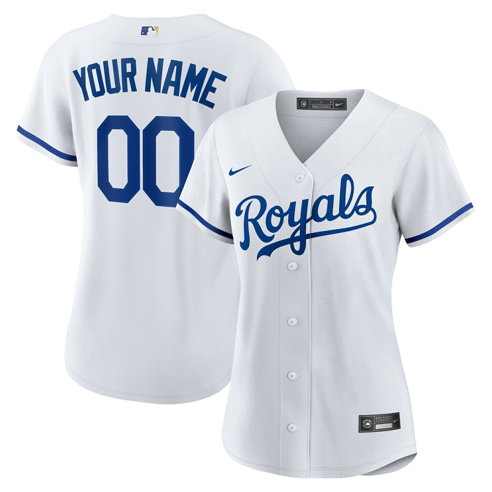 MLB Kansas City Royals Nike Women's Replica Custom Jersey - White