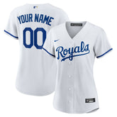Kansas City Royals Nike Women's Replica Custom Jersey - White Jerseys