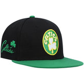 Boston Celtics Hardwood Classics Snapback Hat Black/Kelly Green