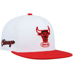Chicago Bulls Hardwood Classics Snapback Hat White/Red