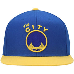 Golden State Warriors Hardwood Classics Snapback Hat Royal/Gold