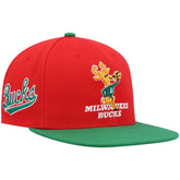 Milwaukee Bucks Hardwood Classics Snapback Hat Red/Green