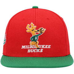 Milwaukee Bucks Hardwood Classics Snapback Hat Red/Green