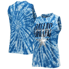 NFL Dallas Cowboys Lauren James Women's Tie-Dye Jersey Boxy Tank Top - Royal cheap