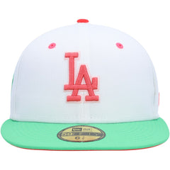 Los Angeles Dodgers New Era Watermelon Lolli 59FIFTY Fitted Hat - White/Green Hats