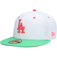 Los Angeles Dodgers New Era Watermelon Lolli 59FIFTY Fitted Hat - White/Green Hats