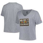 Colorado Rockies New Era Women's City Connect Plus Size V-Neck T-Shirt - Gray T-shirts