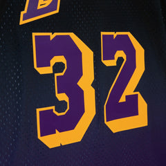 NBA Magic Johnson Los Angeles Lakers 1984/85 Hardwood Classics Fadeaway Swingman Player Jersey - Purple/Black