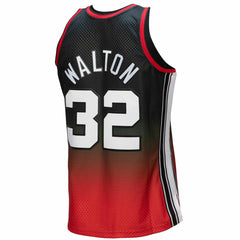 NBA Bill Walton Portland Trail Blazers 1976/77 Hardwood Classics Fadeaway Swingman Player Jersey - Red/Black