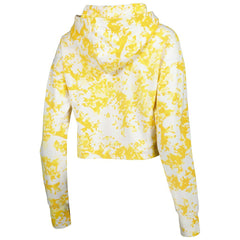 Denver Nuggets Lusso Women's Maia Tri-Blend Cropped Quarter-Zip Top Gold/White