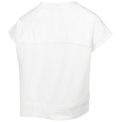 Phoenix Suns Lusso Women's Margot Cropped Tri-Blend Cap Sleeve Sweatshirt White