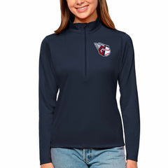 Cleveland Guardians Antigua Women's Tribute Quarter-Zip Pullover Top - Navy Pullover