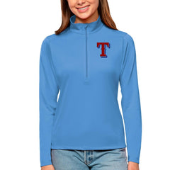 Texas Rangers Antigua Women's Tribute Quarter-Zip Pullover Top - Blue Pullover