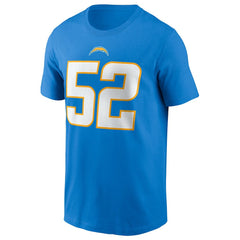 Khalil Mack Los Angeles Chargers Player Name & Number T-Shirt Powder Blue