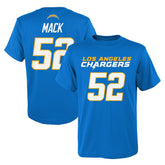 Khalil Mack Los Angeles Chargers Youth Mainliner Player Name & Number T-Shirt Powder Blue