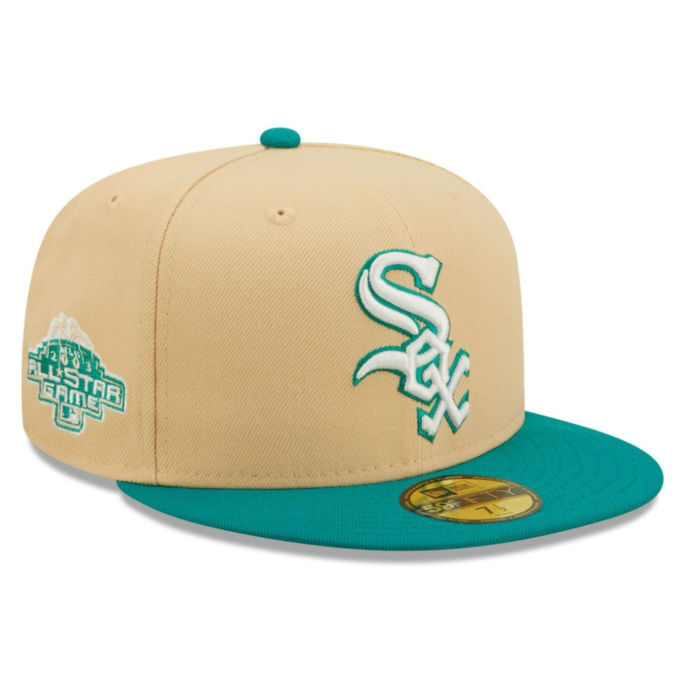 Chicago White Sox New Era Mango Forest 59FIFTY fitted hat - Natural/Teal Hats