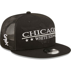 Chicago White Sox New Era Patriot Trucker 9FIFTY Snapback Hat - Black Hats