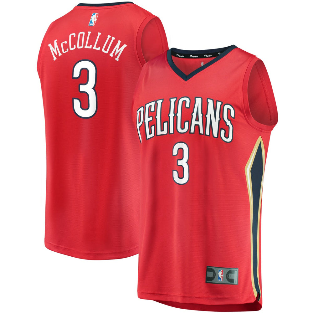 NBA C.J. McCollum New Orleans Pelicans Youth Fast Break Replica Player Jersey Red - Statement Edition
