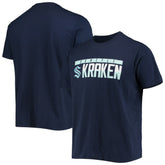 NHL Seattle Kraken Levelwear Richmond Wordmark T-Shirt - Navy